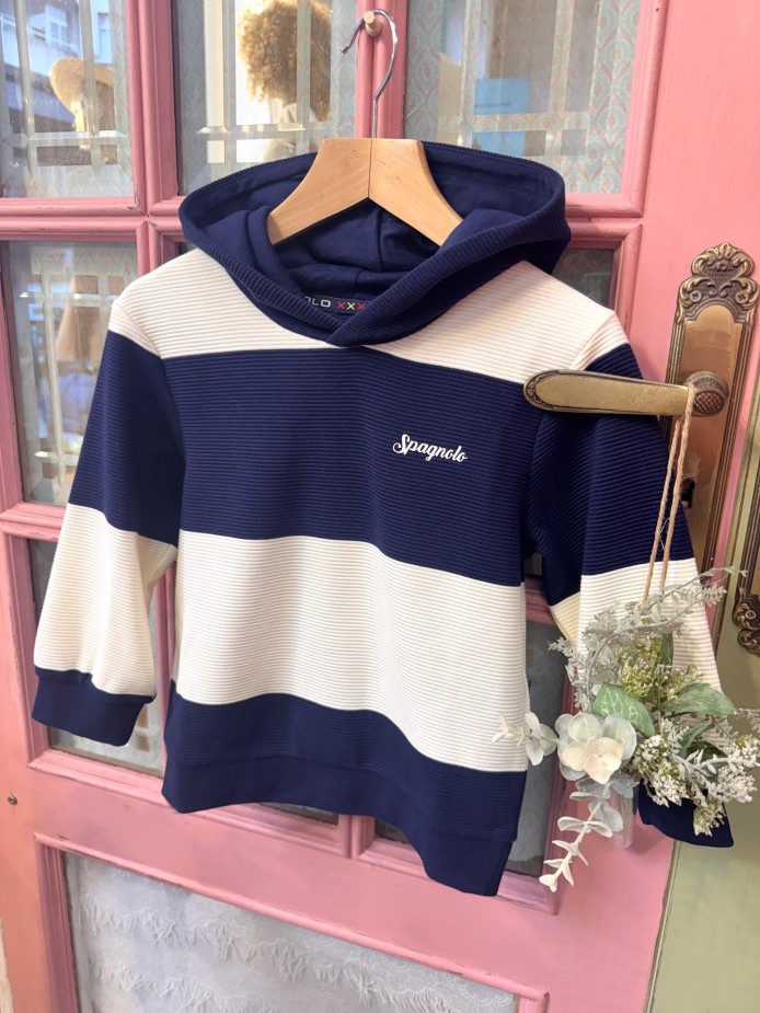 SUDADERA LISTAS AZUL MARINO SPAGNOLO