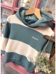 SUDADERA LISTAS VERDE AGUA SPAGNOLO