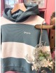 SUDADERA LISTAS VERDE AGUA SPAGNOLO