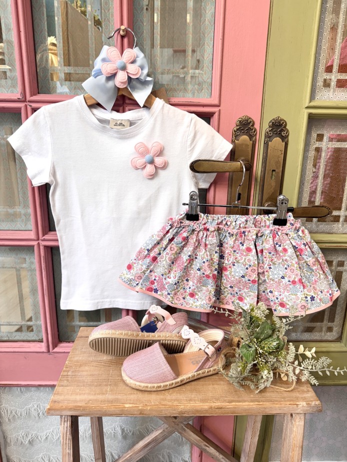 CAMISETA Y CUBRE/FALDA FAUNA FLOR LOLITTOS