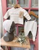 JUBÓN CON POLAINA Y CAPOTA BLANCO LINO LOLITTOS
